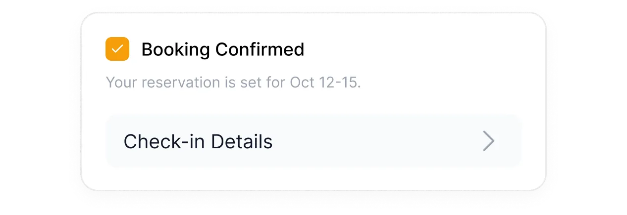 Sends confirmations automatically