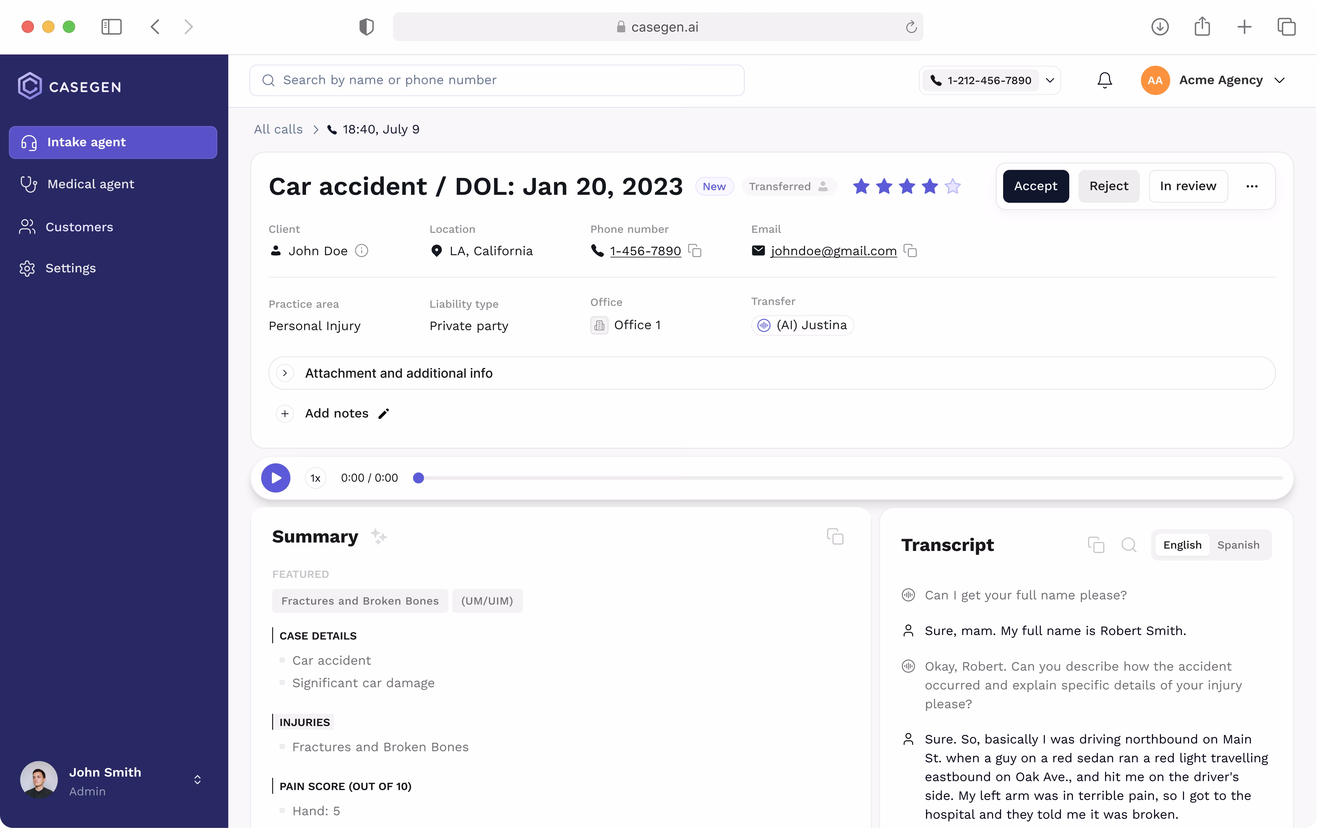 Casegen AI Platform